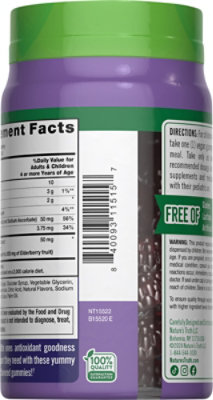 Natures Truth Just 4 Kids Black Elderberry + Vitamin C Zinc Gummies - 50 Count - Image 6