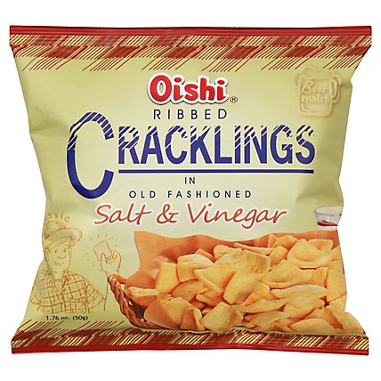 Oishi Cracklings Salt And Vinegar - 1.76 OZ - Image 1