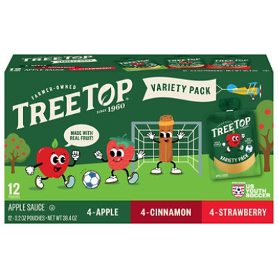 Tree Top Cin/strawberry/apple Variety Pack Apple Sauce Pouch - 12-3.2 OZ - Image 3