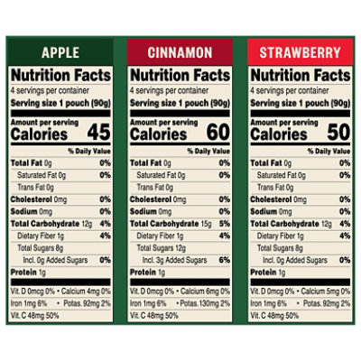 Tree Top Cin/strawberry/apple Variety Pack Apple Sauce Pouch - 12-3.2 OZ - Image 4