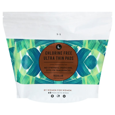 L Ultra Thin Regular Pad W/wings - 60 CT