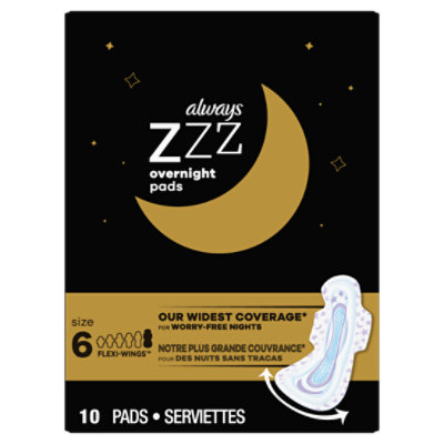 Always Zzz Overnight Period Undwr Lg - 3 CT - Safeway