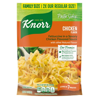 Knorr Fettuccini Savory Chichen Flavor Family Size Pouch - 8.6 OZ - Image 2