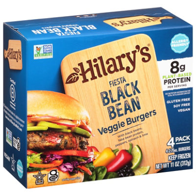 Hilarys Eat Well Veggie Burger Blk Bean - 11 OZ