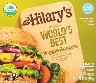 Hilarys Eat Well Burger Veggie Organic - 10 OZ - Image 2