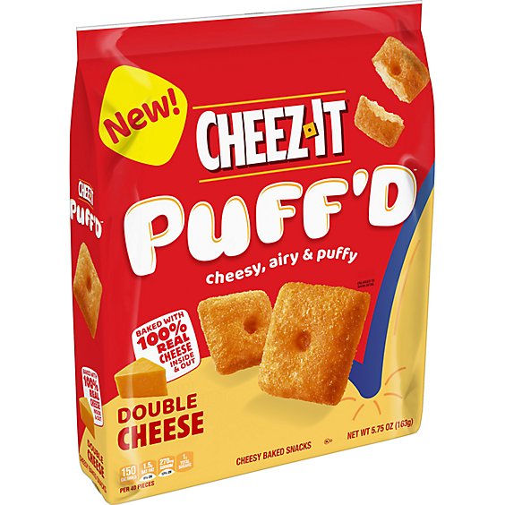 Cheez-It Puff'd Double Cheese Baked Puffed Snacks Crackers - 5.75 Oz