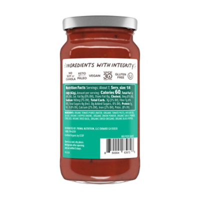 Primal Kitchen Unsweetened Pizza Sauce - 1 lb - Image 3