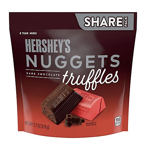 Hersheys Dark Chocolate Nuggets Truffles Share Pack Stand Up Bag - EA