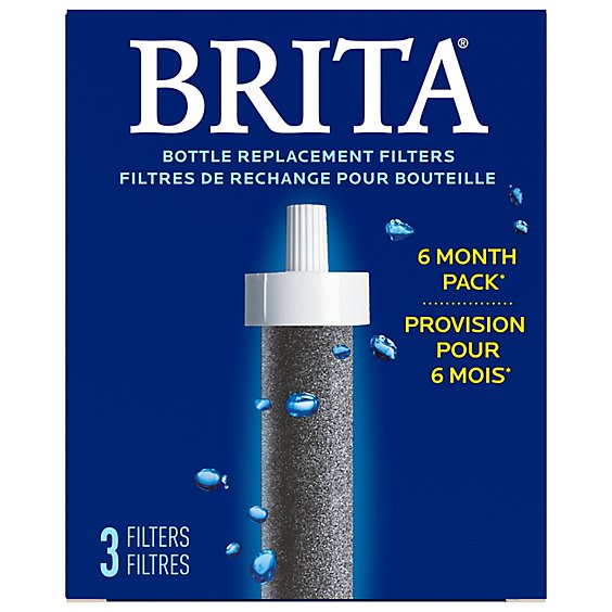 Brita BPA Free Premium Water Bottle Replacement Filters - 3 Count