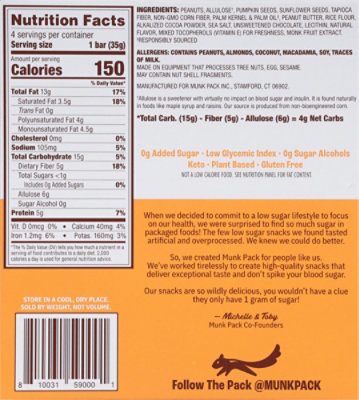 Munk Pack Bar Peanut Butter Dark Choc - 4.92 OZ - Image 6