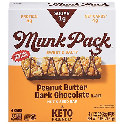 Munk Pack Bar Peanut Butter Dark Choc - 4.92 OZ - Image 2