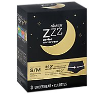 Always Zzz Period Underwear S/m - 3 CT