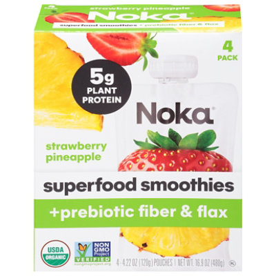 Noka Smoothie Strawberry Pineapple - 4 CT - Image 1