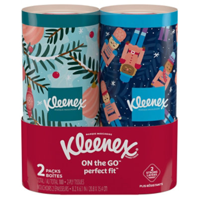 Kleenex Perfect Fit Facial Tissue Holiday 2 Pack - 100 CT