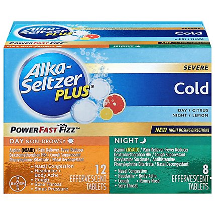 Alka-Seltzer Plus Cold Power Fast Day Night - 20 Count - Image 3