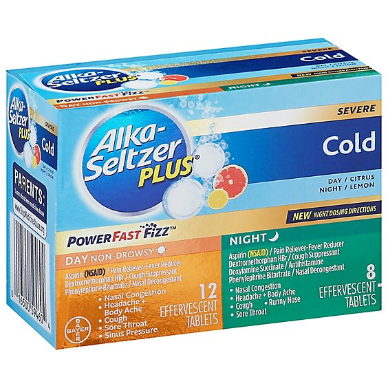 Alka-Seltzer Plus Cold Power Fast Day Night - 20 Count