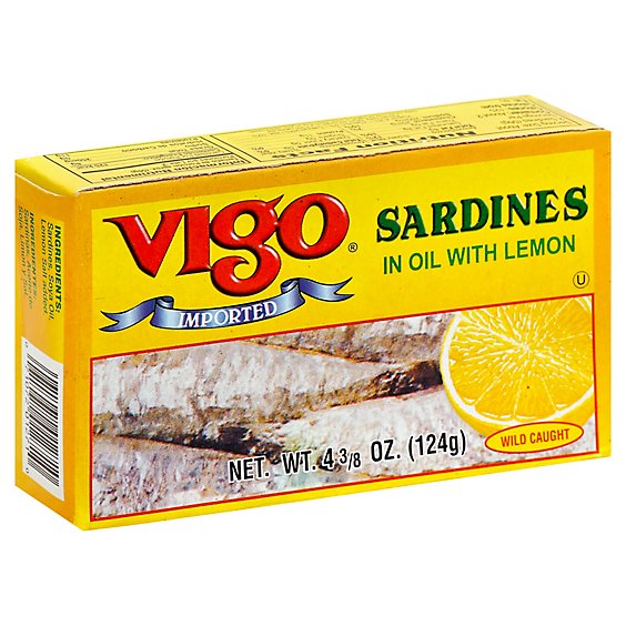 Vigo Sardine Lemon - 4.37 OZ