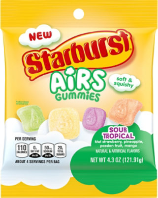 Starburst Airs Sour Tropical Gummy - 4.3 Oz - Image 2