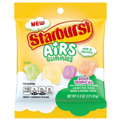 Starburst Airs Sour Tropical Gummy - 4.3 Oz