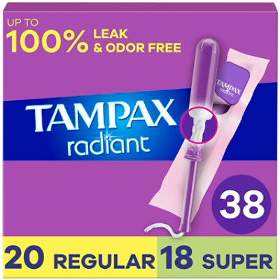 Tampax Radiant Tampons Duo Reg/super - 38 CT