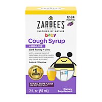 Zarbees Baby Cough Immune With Honey Grape Flavor - 2 FZ - Image 1