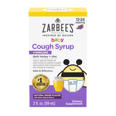 Zarbees Baby Cough Immune With Honey Grape Flavor - 2 FZ