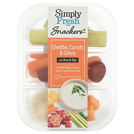 Simply Fresh Snackers Cheddar Carrots & Celery - 4.35 OZ - Image 2