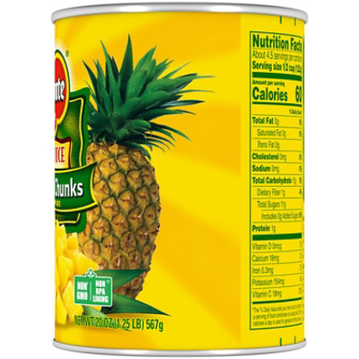 Del Monte Pineapple Chunks In 100% Juice - 20 OZ - Image 5