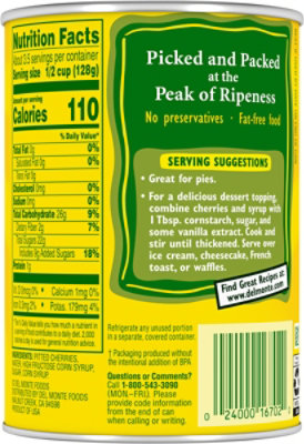 Del Monte Dark Sweet Cherry Can - 15 Oz - Image 5