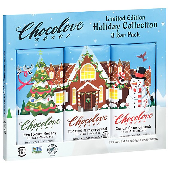 Chocolove Holiday 3 Bar Pack - 3 CT