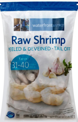 Waterfront Bistro Shrimp Raw 31-40 Ct P&d Tail Off - 2 LB - Image 2