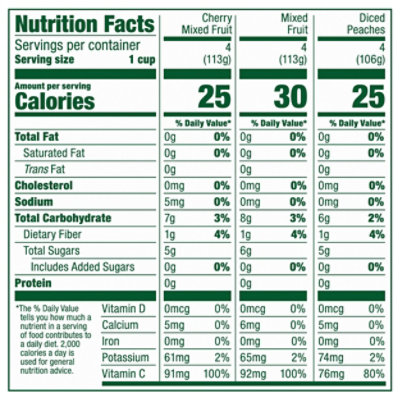 Del Monte No Sugar Added Fruit Cup Snacks Variety Pack Cup - 12-4 Oz - Image 3