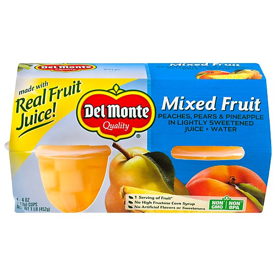 Del Monte Mixed Fruit Swtd 4 Pack - 4-4 OZ
