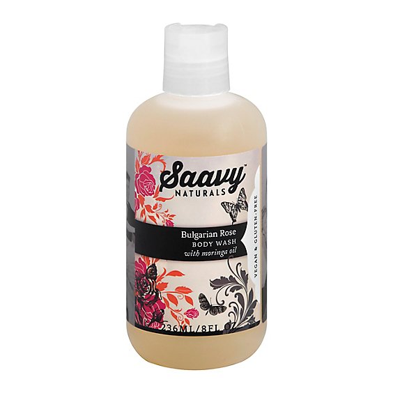 Saavy Naturals Bulgarian Rose Body Wash 8.5 Fl Oz - EA