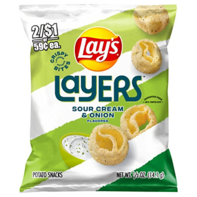 Lays Potato Chips Sour Cream & Onion 1/2 Oz - 0.5 OZ