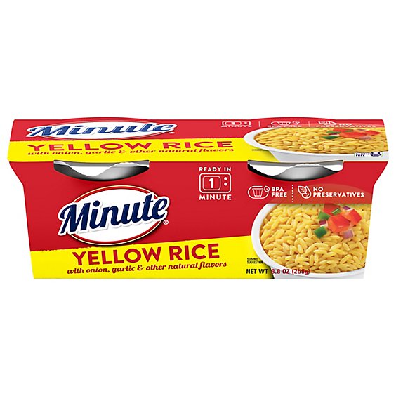 Minute Ready To Serve Yellow Rice Cups - 8.8 OZ
