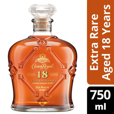 Crown Royal Aged 18 Years Extra Rare Blended Canadian Whisky - 750