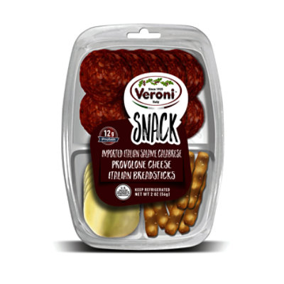 Veroni Snack Pack Calabrese Salami Provolone Cheese Breadsticks - 2 OZ - Image 1