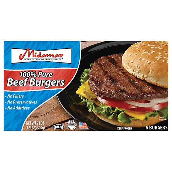 Halal Pure Beef Burgers - 21 OZ