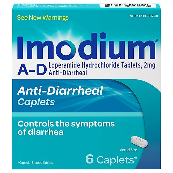 Imodium Anti Diarrheal Caplets - 6 Count