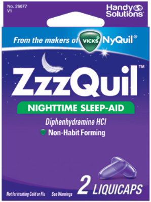 Vicks ZzzQuil Nighttime Sleep Aid Liquid Caps - 2 Count