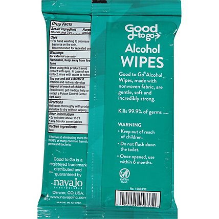 Good To Go Alcohol Wipes - 15 Count - Image 5