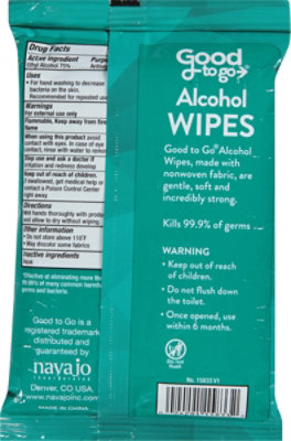 Good To Go Alcohol Wipes - 15 Count - Image 5