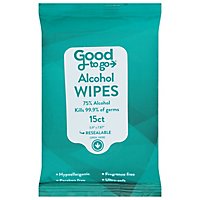 Good To Go Alcohol Wipes - 15 Count - Image 1