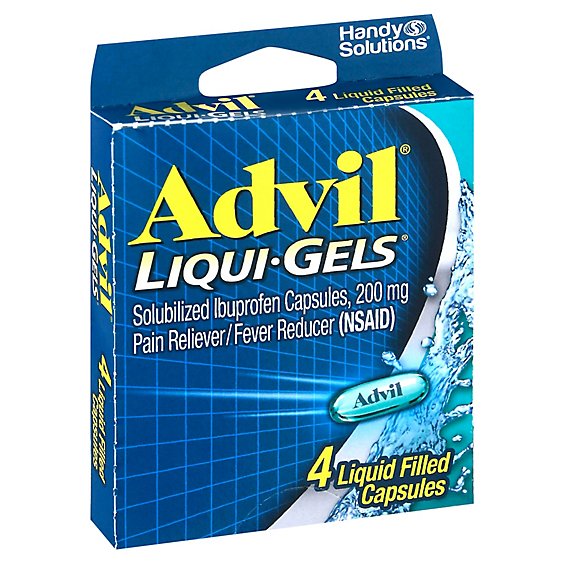 Advil Liqui Gels Ibuprofen Capsules - 4 Count