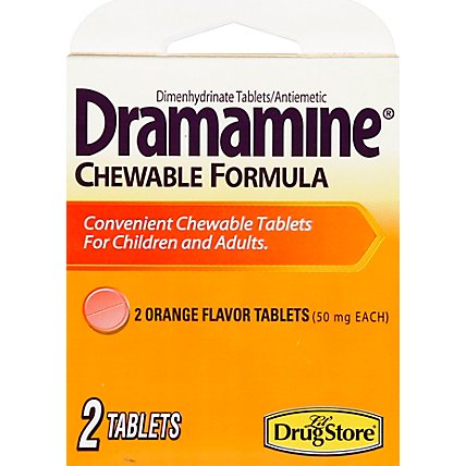 Dramamine Dimenhydrinate Chewable Tablets - 2 Count - Image 2