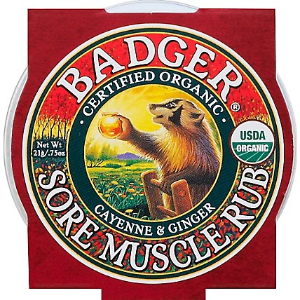 Badger Cayenne & Ginger Sore Muscle Rub Tin - 0.75 Oz - Image 2