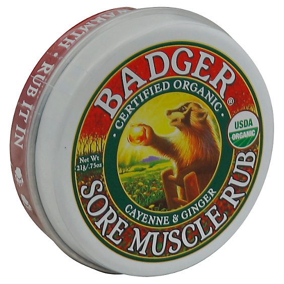 Badger Cayenne & Ginger Sore Muscle Rub Tin - 0.75 Oz