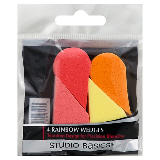Studio Basics Cosmetic Rainbow Wedges - 4 Count
