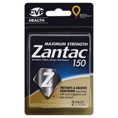 Zantac 150 Mg Ranitidine Tablets - 2 Count